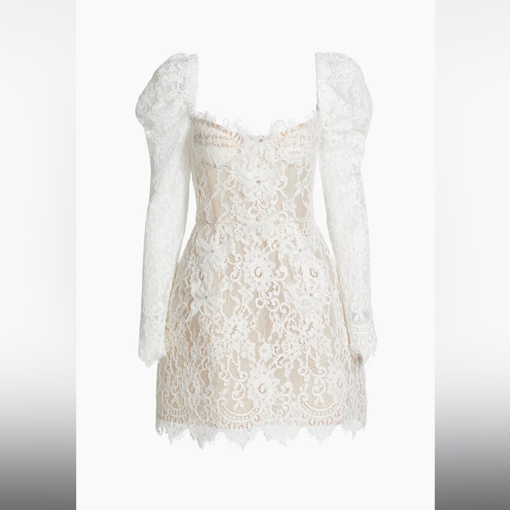 Bronx and Banco Colette Lace Long-Sleeve Minidress - Size XS - Never Been Worn
